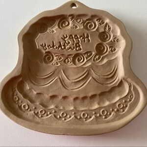 Vintage Brown Bag Cookie Art Happy Birthday Cake Cookie Mold NEW